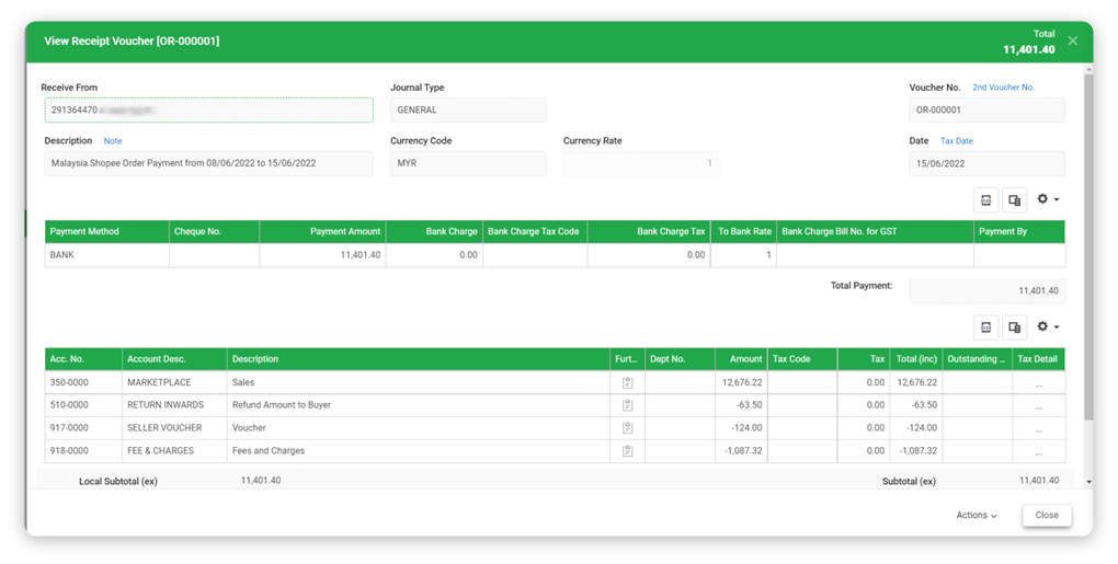 Built-in Report Designer