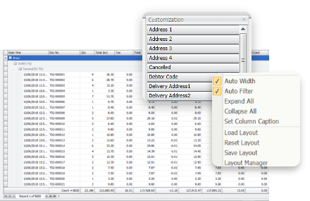 Customizable Grid Layout